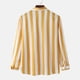 thumbnail image 5 of Men's Summer New Loose Print Long Sleeve Shirt Cardigan Beach Shirt 4XL, 5 of 7