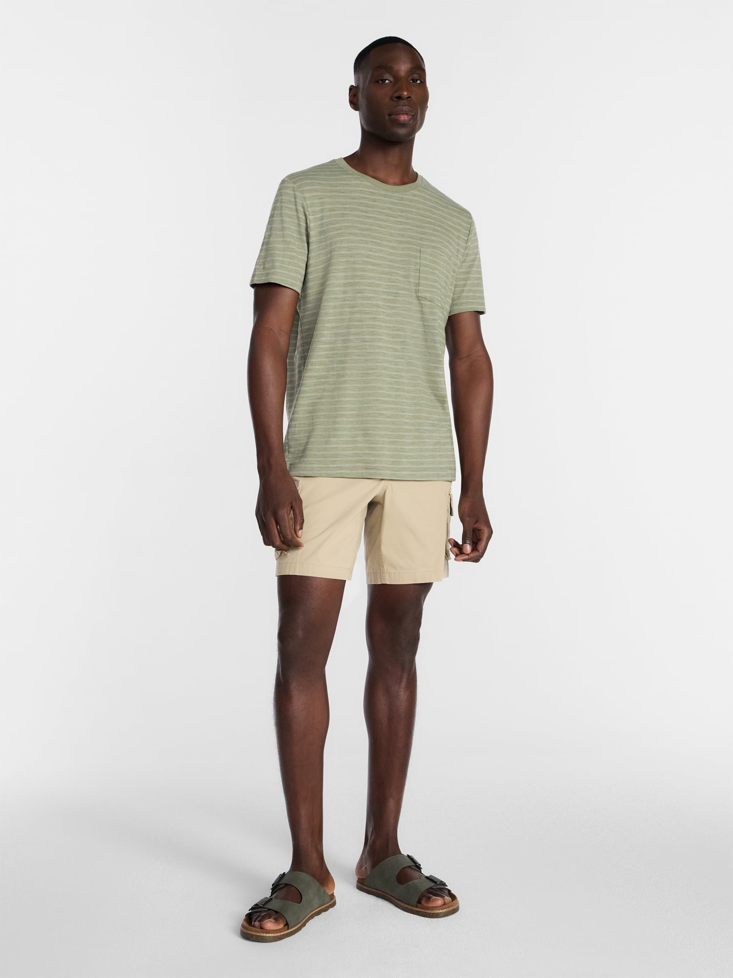 George Men's & Big Mens Classic Fit Striped Short Sleeve Crewneck T-Shirt, Sizes S-5XL