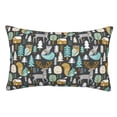 thumbnail image 1 of Fotbe Moose Squirrel owls tree Funda de Almohada Decorativa Estilo Occidental, Lujo en Algodón, Fundas para Almohadas King, Cojín Estampado para Decoración del Hogar-20"x30", 1 of 6