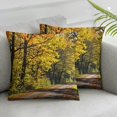 thumbnail image 3 of nygtbtfer Throw Pillow Cover Scenery Road Autumn Trees Artistic Art Print pilllowcase 22x22in, 3 of 7