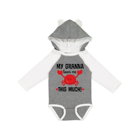 

Inktastic Granna Loves Me Crab Outfit Gift Baby Boy or Baby Girl Long Sleeve Bodysuit