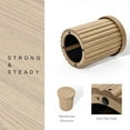 thumbnail image 6 of Queip Extra Small Accent Table, Fluted Fir and MDF Wood Round Side Tables, Mid Century Modern Short End Table for Living Room Couch, Bedroom, Nightstand End Tables for Small Space-Brown, 6 of 11
