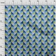 thumbnail image 3 of oneOone Rayon Medium Blue Fabric Geometric Diy Clothing Quilting Fabric Print Fabric By Yard 56 Inch Wide, 3 of 4