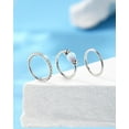 thumbnail image 6 of 18G 3PCS Nose Rings Hoops 316L Surgical Steel Opal Nose Rings for Women 8mm/10mm Septum Rings Clear CZ Daith Helix Tragus Conch Piercing Jewelry Cartilage Earring, 6 of 6