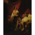 thumbnail image 2 of Horace Vernet 20x24 Black Ornate Framed Double Matted Museum Art Print Titled: Judith and Holifer, 2 of 5