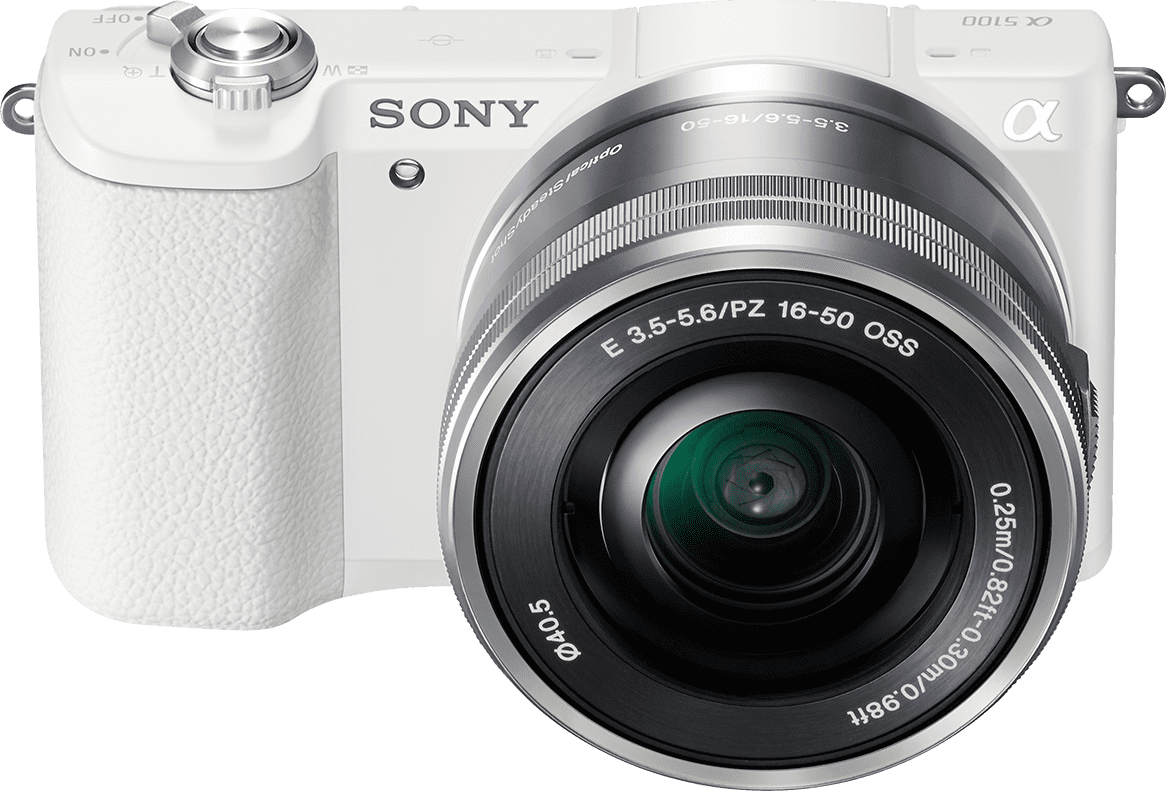 Sony Alpha a5100 Mirrorless Camera w/ 16-50mm lens - White 