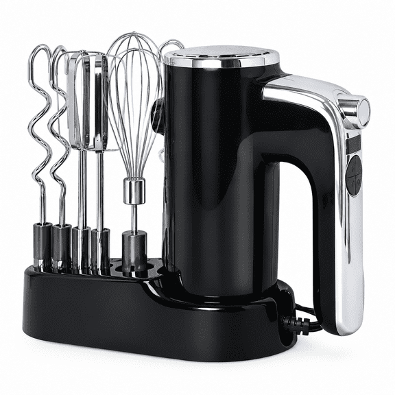 Electric Hand Mixer, Handheld Mixer with LCD Display and Storage Base