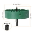 thumbnail image 2 of Uxcell 115mm (4-1/2") M42 HSS (High Speed Steel) Bi-Metal Hole Saw Cutter for Wood Plastic Metal, 2 of 6
