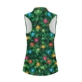 thumbnail image 6 of Yuyamidu Colorful Lights Sleeveless Golf Shirt for Women Green Tennis Tank Tops Christmas Sports Shirt with Collar Athletic T-Shirt Shirts Size XS, 6 of 8