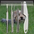 thumbnail image 4 of Methold 4pcs / Set Juego de herramientas para eliminar garrapatas Humanizado Antideslizante Prácticas pinzas de horquilla de acero inoxidable y Suministros para perros, 4 of 5
