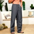 thumbnail image 2 of Men’s Lined Sweatpants Thermal Thicken Fleece Wide Leg Track Pants Windproof Warm, 2 of 9