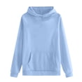 thumbnail image 5 of Hoodies for Women Oversized Trendy Fall Sweatshirt Pullover Fleece Long Sleeve Sweaters Winter Y2k Clothes Sky Blue S, 5 of 7