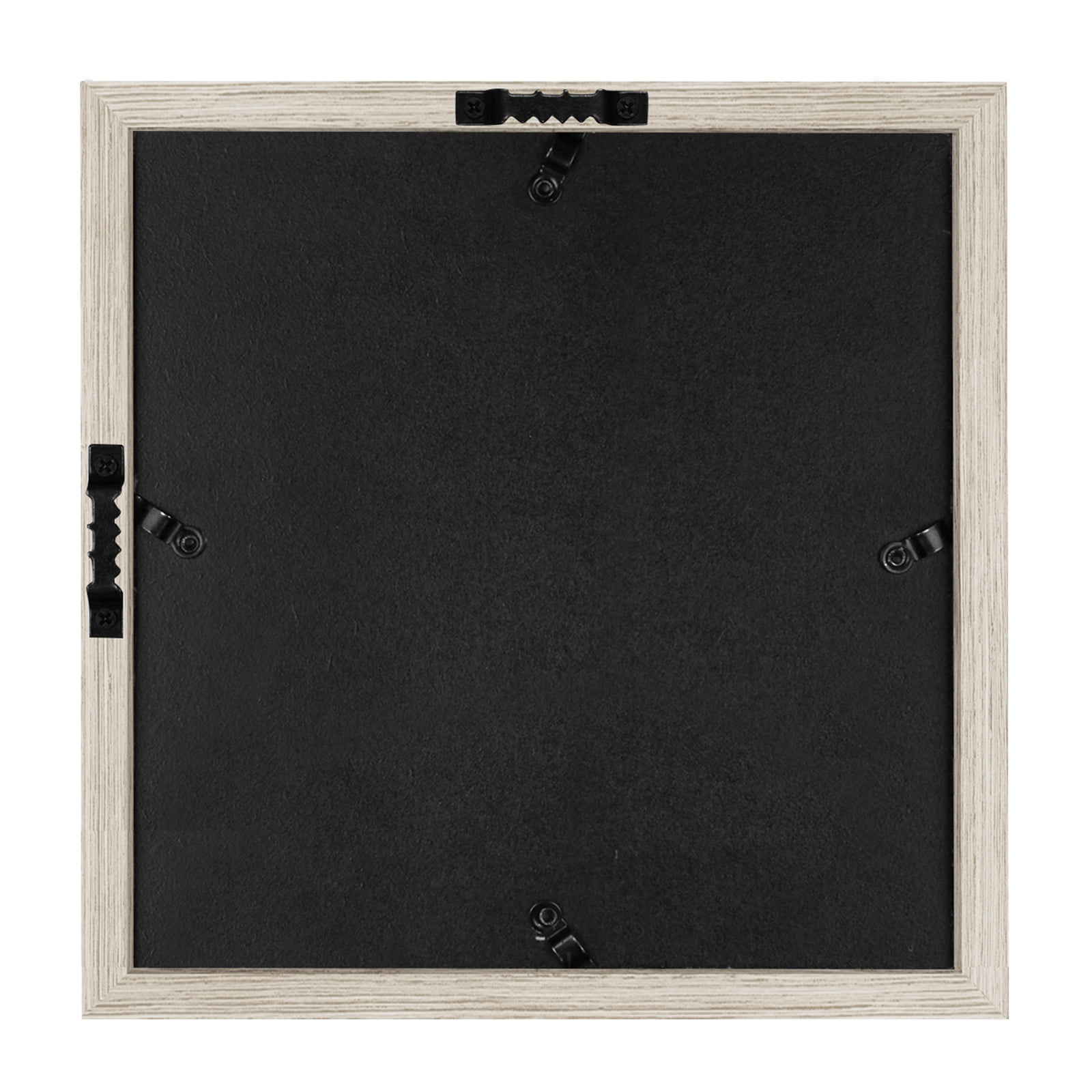 Americanflat 11x11 Shadow Box Frame in Drift wood with Soft Linen Back - Composite Wood with Polished Glass for Wall and Tabletop