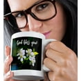 thumbnail image 2 of 3drose, God Bless You Text over the White Cherry Blossoms in Spring, 11oz Mug, 2 of 6