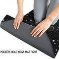 thumbnail image 3 of Black Star Planet Moon Pattern Hot Yoga Mat Towel Non Slip for Hot Yoga - Quick-Drying Yoga Mat Cover with 4 Corner Pockets with Travel Bag - Hot Yoga Towel Non Slip 70"x26", 3 of 6