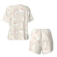 thumbnail image 2 of Sigee Beautiful Rabbit for Sleepwear Casual Pjs with Pockets Women's Pajamas Sets Shorts 2 Piece Short Sleeve Lounge Sets Small, 2 of 9