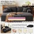 thumbnail image 3 of 80" Oversized Double Chaise Lounge Indoor,Corduroy Boneless Sleeper Sofa Bed with Deep Seat,Pillows for Living Room,Bedroom,Apartment, 3 of 10