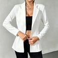 thumbnail image 6 of LEKWK Blazers for Women Business Casual Open Front Long Sleeve Suit Jacket Slim Fit Lapel Collar Elegant Workwear Coat for Office Meeting, 6 of 9