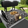 thumbnail image 4 of XYZCANDO Cow Print Highland Cow Golf Cart Seat Cover with 4 Pockets | Universal Non-slip Washable Protector for 2-Seat Golf Carts, 4 of 9