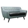 thumbnail image 1 of Mid Century Modern Tufted Bonded Leather Love Seat, 1 of 1