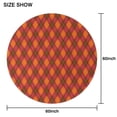 thumbnail image 6 of Red and Orange Argyle Pattern Round Tablecloth 60"x60",Wrinkle Wipeable Table Cloth for Kitchen Dining Room Picnic Patio Party, 6 of 6