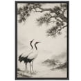 thumbnail image 6 of Framed Canvas Print Chinese Crane Wall Art Elegant Oriental Bird Nature Decorative for Living Room Bedroom - 24"x36" BLACK, 6 of 8