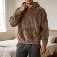 thumbnail image 6 of Frnrwgo Men's Hoodie Double-Sided Fleece Loose Fit Winter Casual Pullover with Kangaroo Pocket, 6 of 9