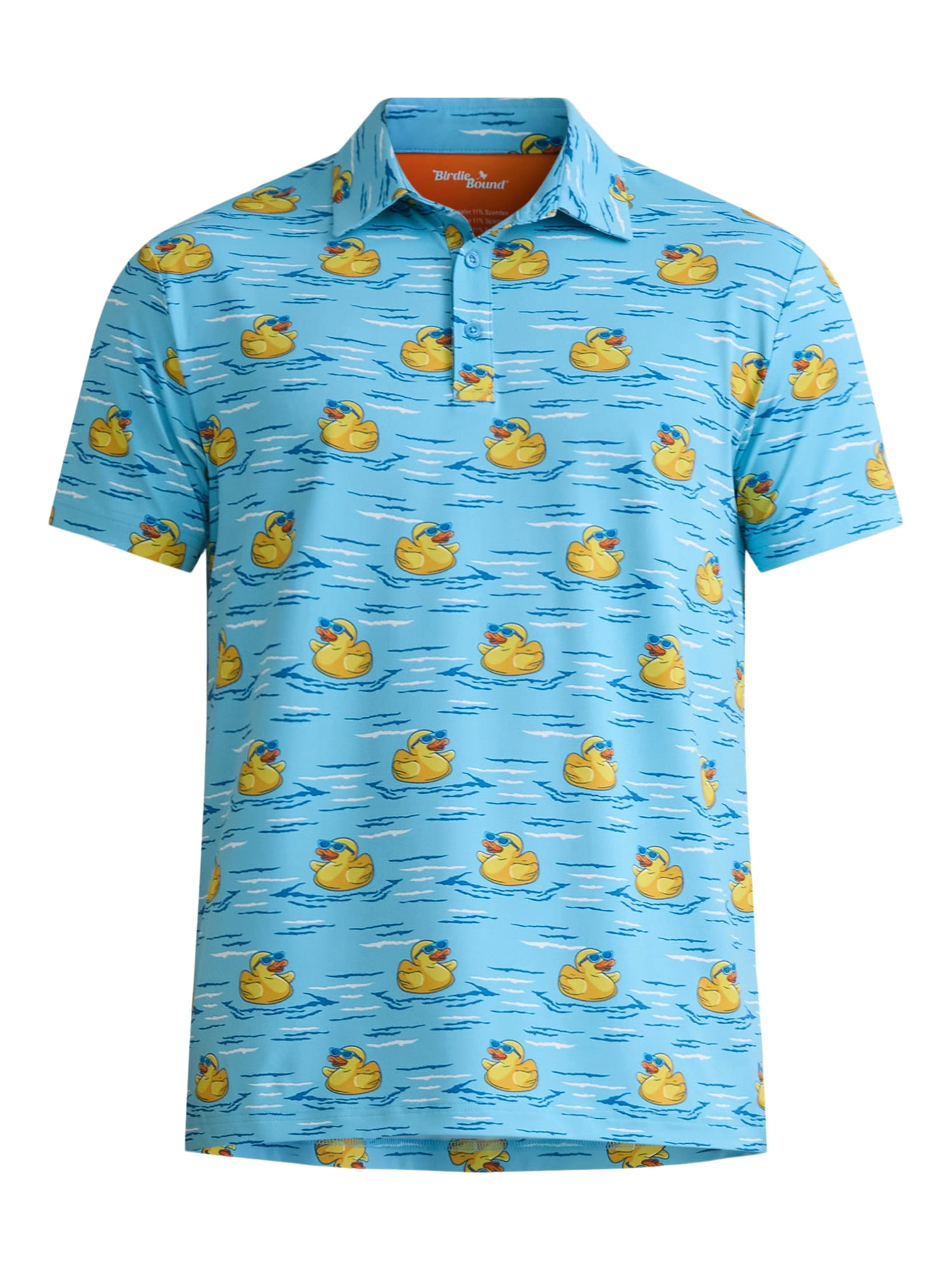 Birdie Bound Men's Novelty Print Golf Polo Shirt, Sizes S-3XL