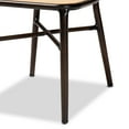 thumbnail image 6 of Baxton Studio Katina Mid-Century Modern Dark Brown Finished Metal and Synthetic Rattan 2-Piece Outdoor Dining Chair Set, 6 of 10