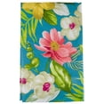 thumbnail image 2 of Summer Vinyl Tablecloth: Beautiful Tropical Flowers on Aqua Blue Background 52" x 70" Inch, 2 of 4