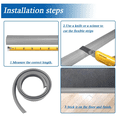 thumbnail image 4 of Whataatahia Protector de borde de 2 metros, tira de borde de alfombra de PVC, tiras de transición de piso de goma, borde autoadhesivo, 4 of 5