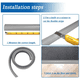thumbnail image 4 of Whataatahia Protector de borde de 2 metros, tira de borde de alfombra de PVC, tiras de transición de piso de goma, borde autoadhesivo, 4 of 5