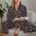 thumbnail image 6 of Hirioo Valentine'S Day for Women's Pajama Sets 2 Piece Pjs Women's Long-Sleeved Pajama Set Button Down Sleepwear,S-XXL-, 6 of 7