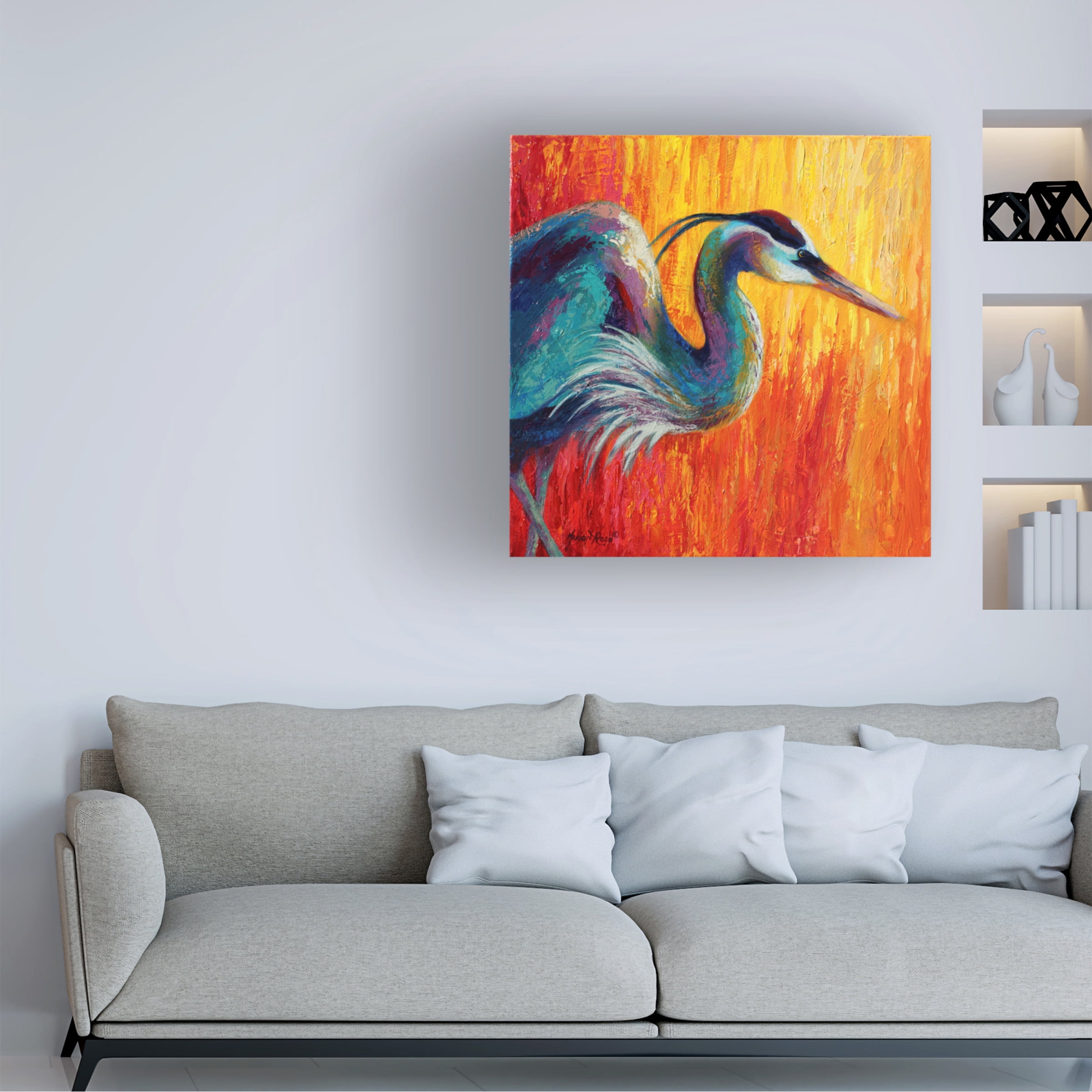 Marion Rose 'Blue Heron 1' Canvas Art