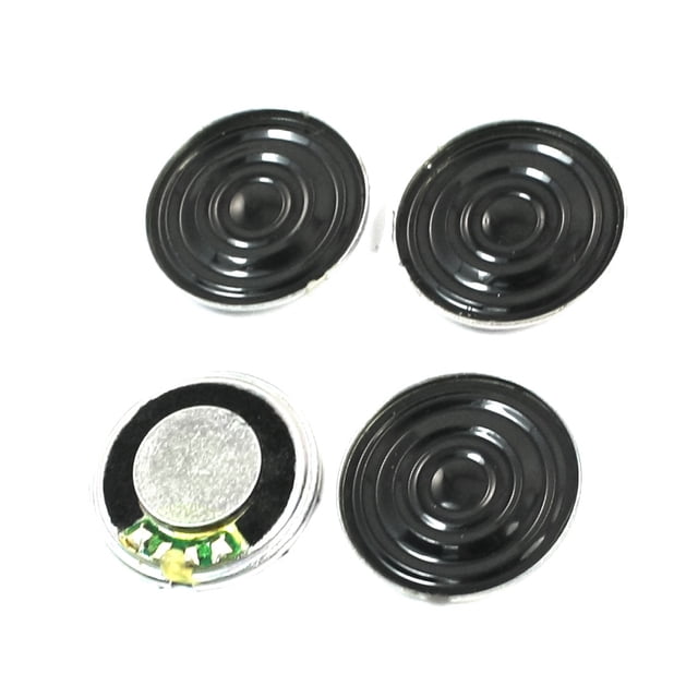 Reemplazo de altavoz mini amplificador de DVD EVD portátil 1W 8 Ohm redondo de metal con imán interno, 20 mm de diámetro, 4 piezas