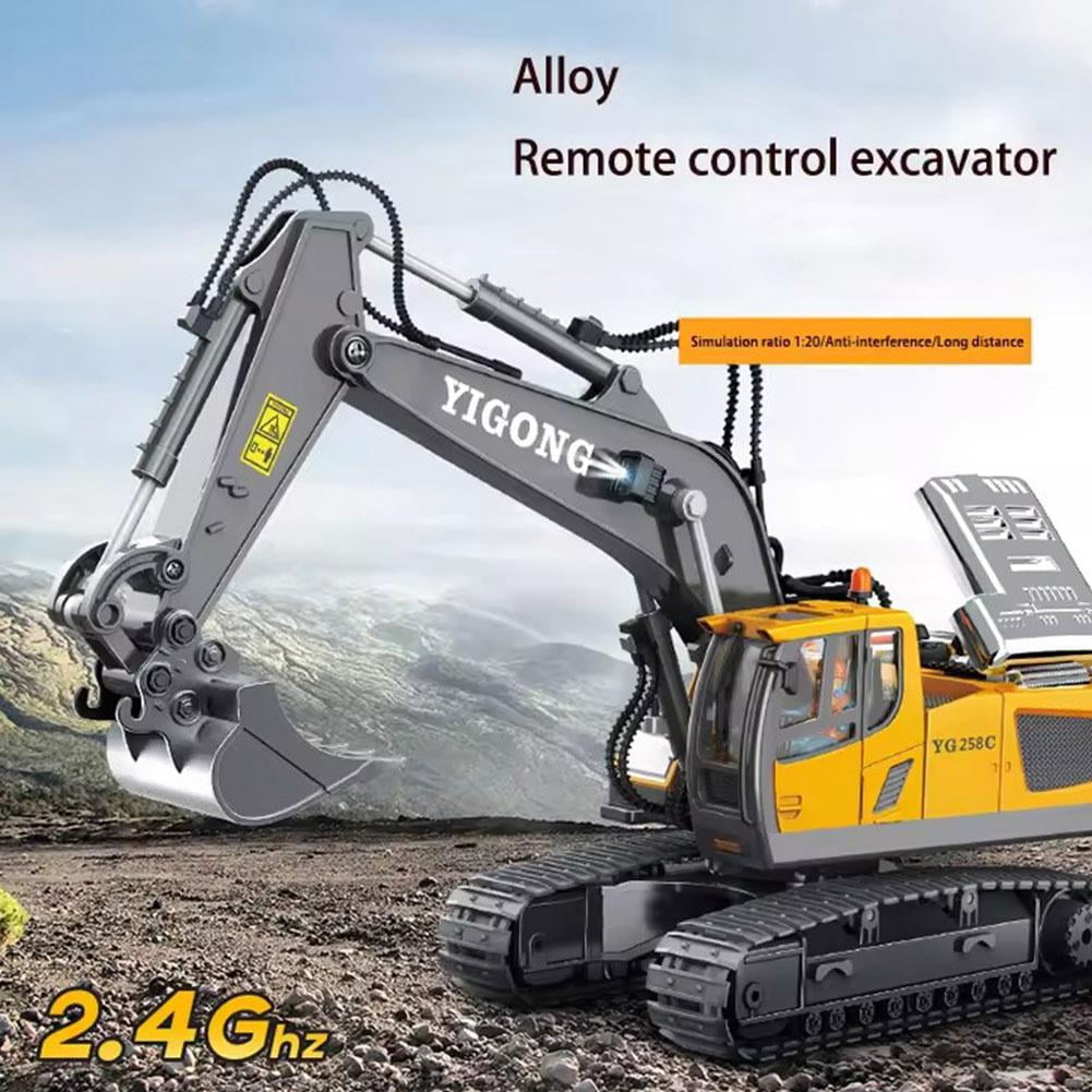 Rc Excavator 2.4g Remote Excavator Dump Truck Toy Rc Alloy Vehicle Construction Simulation Professional Model W9b7 Car