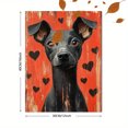 thumbnail image 3 of Qisvanset 12x16 Inch Cute Greyhound Heart Canvas Wall Art, Lovely Dog Print Housewarming Decor Bedroom Entryway Office, 3 of 8