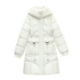 thumbnail image 6 of iHPH7 Long Puffer Coat Women Parkas for Women Warm Clothes for Women Warm Jackets for Women Womens Winter Clothes Hooded Puffer Jacket Women Puffer Jacket Womens White XXL, 6 of 9