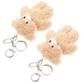 thumbnail image 2 of Cute Plush Bear Keychain 2pcs Adorable Stuffed Animal Key Rings for Bags, Backpacks, and Car Keys Unique Design Decorative Pendant with Material, 2 of 2