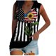 thumbnail image 1 of Blusa sin mangas con estampado de cuello en V informal para mujer a la moda, camisetas sin mangas de verano Fridja  gh6542, 1 of 4