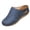 Blue, variant on Women's Platform Wedge Clogs Arch Support Solid Color Closed Toe Faux Leather Slides For Casual, Khaki