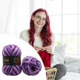 thumbnail image 4 of Hilo de ganchillo de punto colorido Madeja de 50 g - Algodón suave de leche para bebés para manualidades de bricolaje | Mezcla acrílica de primera calidad para suéteres, sombreros, bolsos, muñecas, 4 of 4