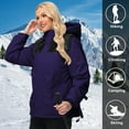 thumbnail image 3 of NEIKU Women's Waterproof Ski Jacket Warm Winter Snow Coat Mountain Windbreaker Hooded Raincoat Jacket, 3 of 9