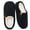 Black, variant on Women's Fuzzy Slip On Slippers with Curly Fleece, Memory Foam House Shoes Cozy Warm Indoor and Outdoor, Grey