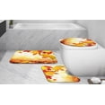 thumbnail image 3 of Autumn Maple Leaves Bathroom Rug Set of 3, Fall Landscape 3 Pieces Bath Mats Set for Bathroom, No Silp Washable Cover Floor Rug Decorations for Kitchen Bathroom Bedroom, 3 of 6