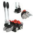 thumbnail image 3 of 2 Spool Hydraulic Valve, Double Acting Easy  16.20MPa Directional Control Valve Spring Return  for Tractor Loader Trailer, 3 of 8