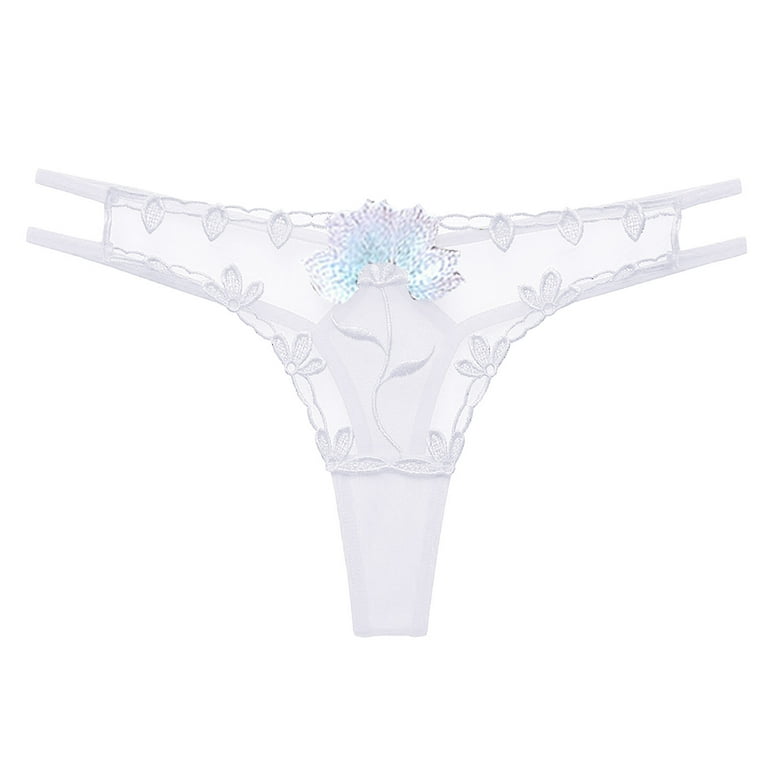 eczipvz Lingerie for Women Women's Tummy Smoothing Lace Thong,White 