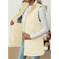 thumbnail image 6 of SHEWIN Vest for Women Long Puffer Vest Full Zipper Hooded Jackets Casual Winter Warm Quilted Coat Outerwear with Pockets White, 6 of 10