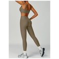 thumbnail image 5 of PISONIC Women's Yoga Outfits 2 Piece High Waisted Leggings with Sports Bra Gym Clothes Sets, 5 of 6