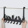 thumbnail image 6 of Over The Door Hook Hanger Metal Over The Door Decorative Organizer Rack With 8 Hooks For Hanging Towel Coat Clothes Hat Bag Behind Back Of Door, 6 of 7